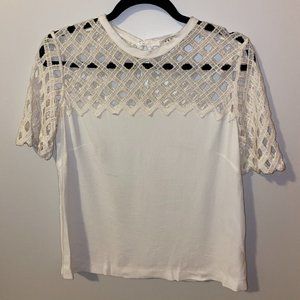 White/Cream Sandro Top